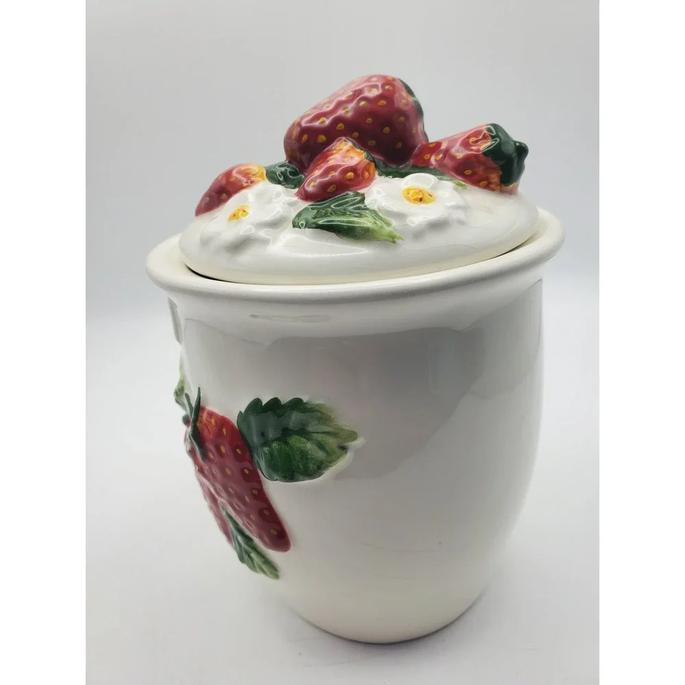 Vintage KK Ceramic Strawberry & Bee 